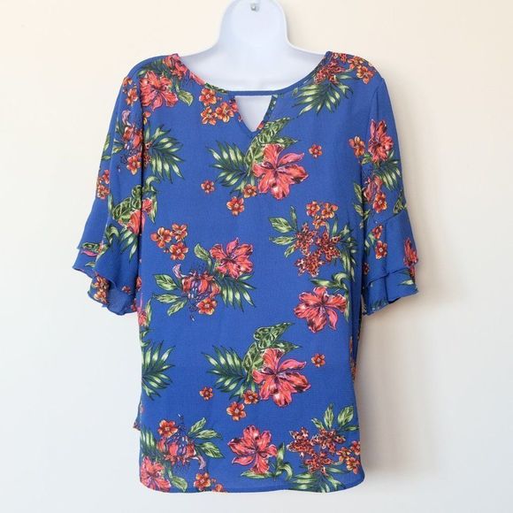 Floral Blue Blouse - Picture 5 of 8